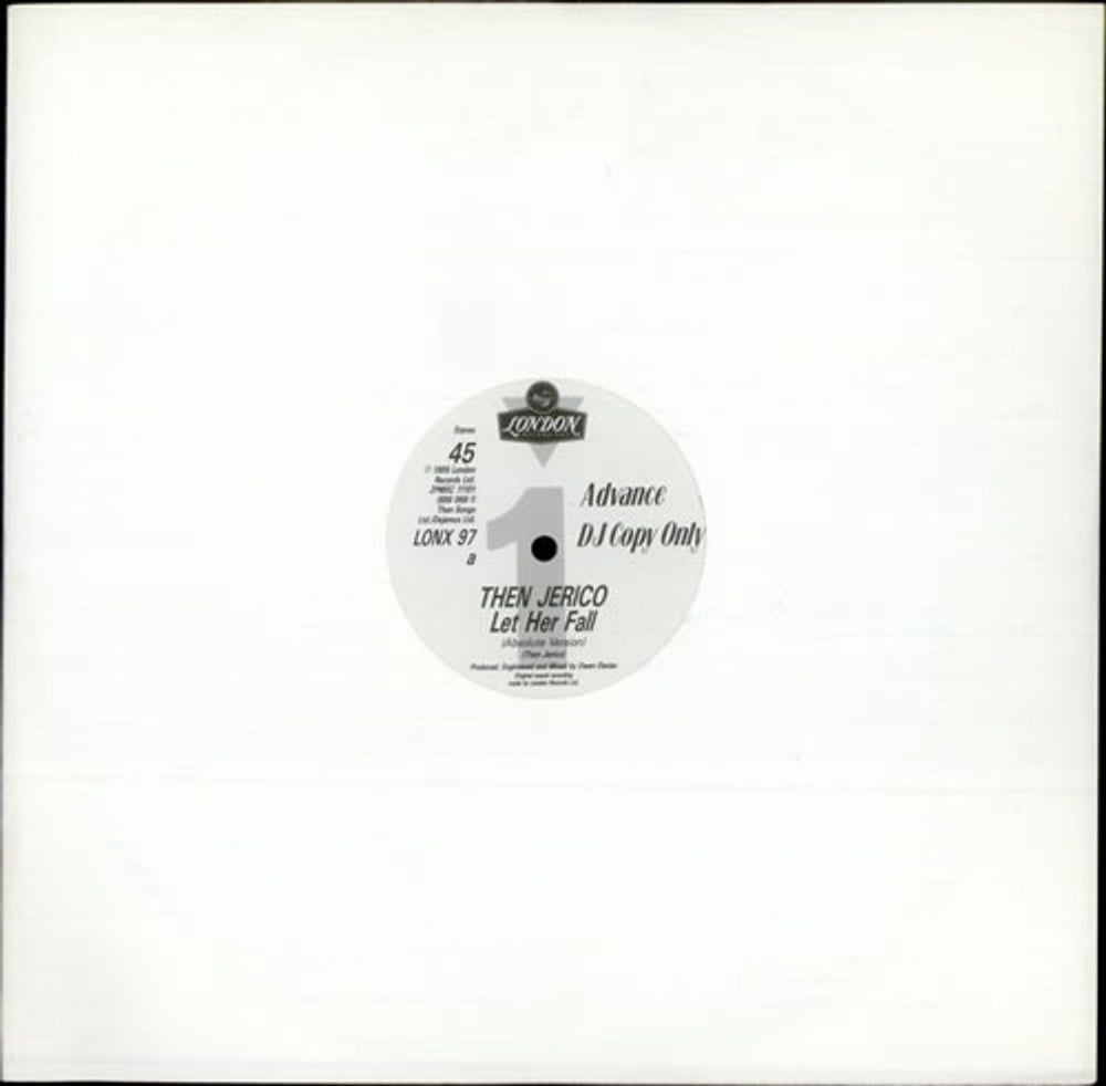 Then Jerico Let Her Fall (Absolute Version) UK Promo 12" vinyl single (12 inch record / Maxi-single) LONX97