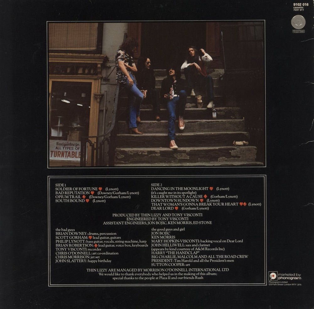 Thin Lizzy Bad Reputation - gold star p/s UK vinyl LP album (LP record)