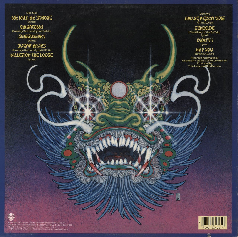 Thin Lizzy Chinatown US vinyl LP album (LP record)