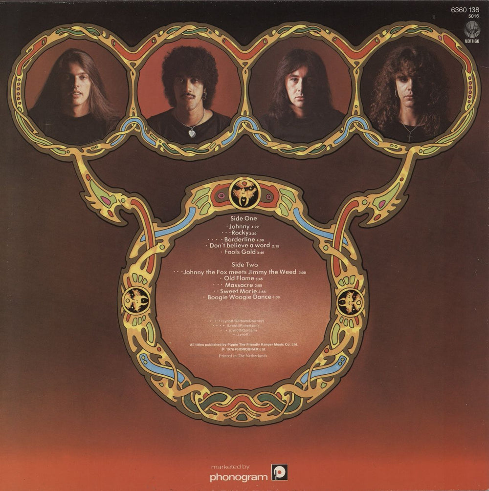 Thin Lizzy Johnny The Fox Dutch vinyl LP album (LP record)