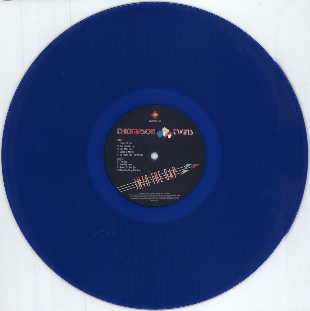 Thompson Twins Into The Gap - 180gm Blue Vinyl UK vinyl LP album (LP record) TWILPIN786318