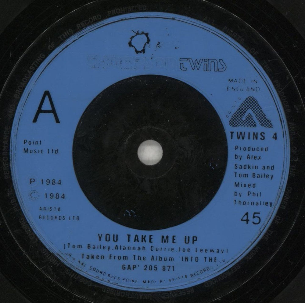 Thompson Twins You Take Me Up UK 7" vinyl single (7 inch record / 45) TWI07YO289429