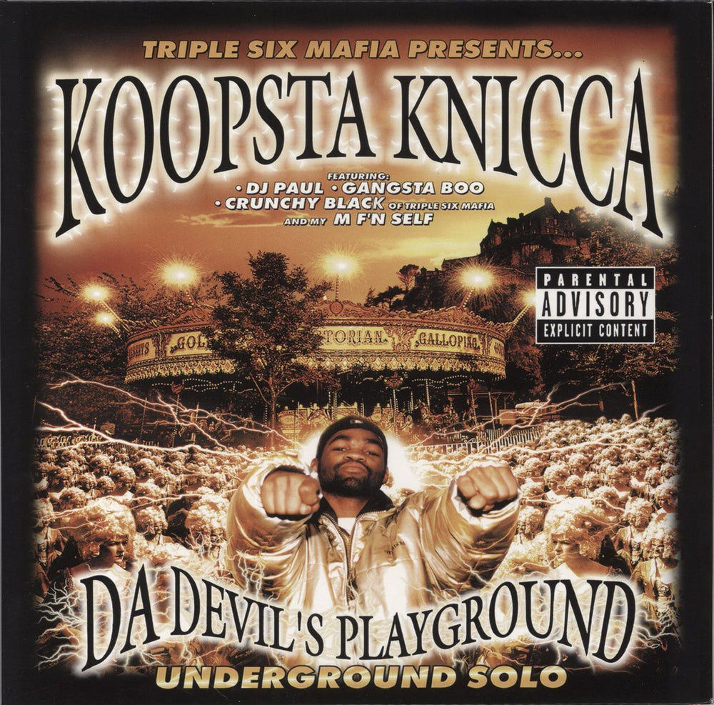 Three 6 Mafia Da Devils Playground: Underground Solo - Yellow and Green Vinyl US 2-LP vinyl record set (Double LP Album) DEV 9993