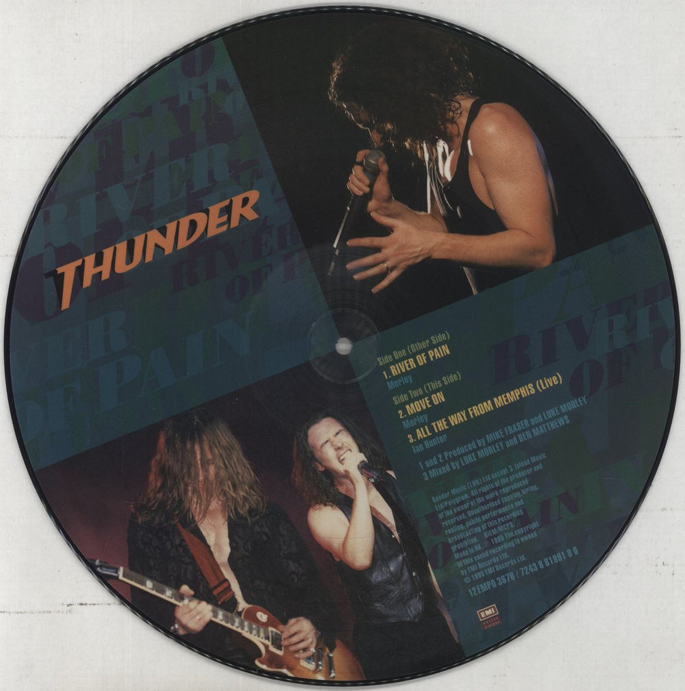Thunder River Of Pain UK 12" vinyl picture disc (12 inch picture record) THU2PRI41429