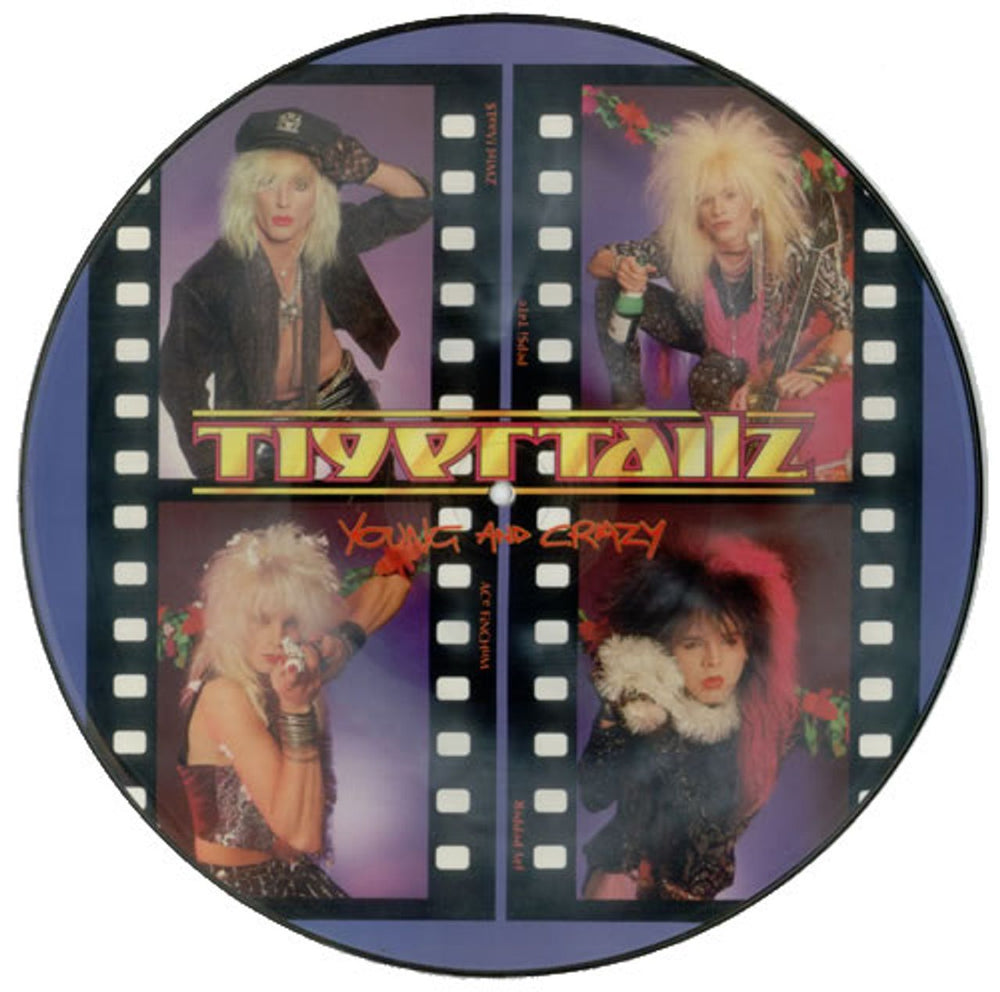Tigertailz Young And Crazy UK picture disc LP (vinyl picture disc album) MFN78P
