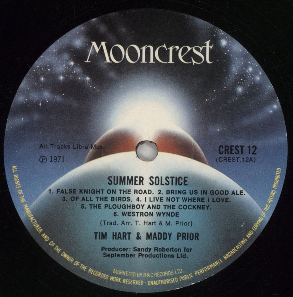 Tim Hart & Maddy Prior Summer Solstice - 3rd UK vinyl LP album (LP record) T&MLPSU429610