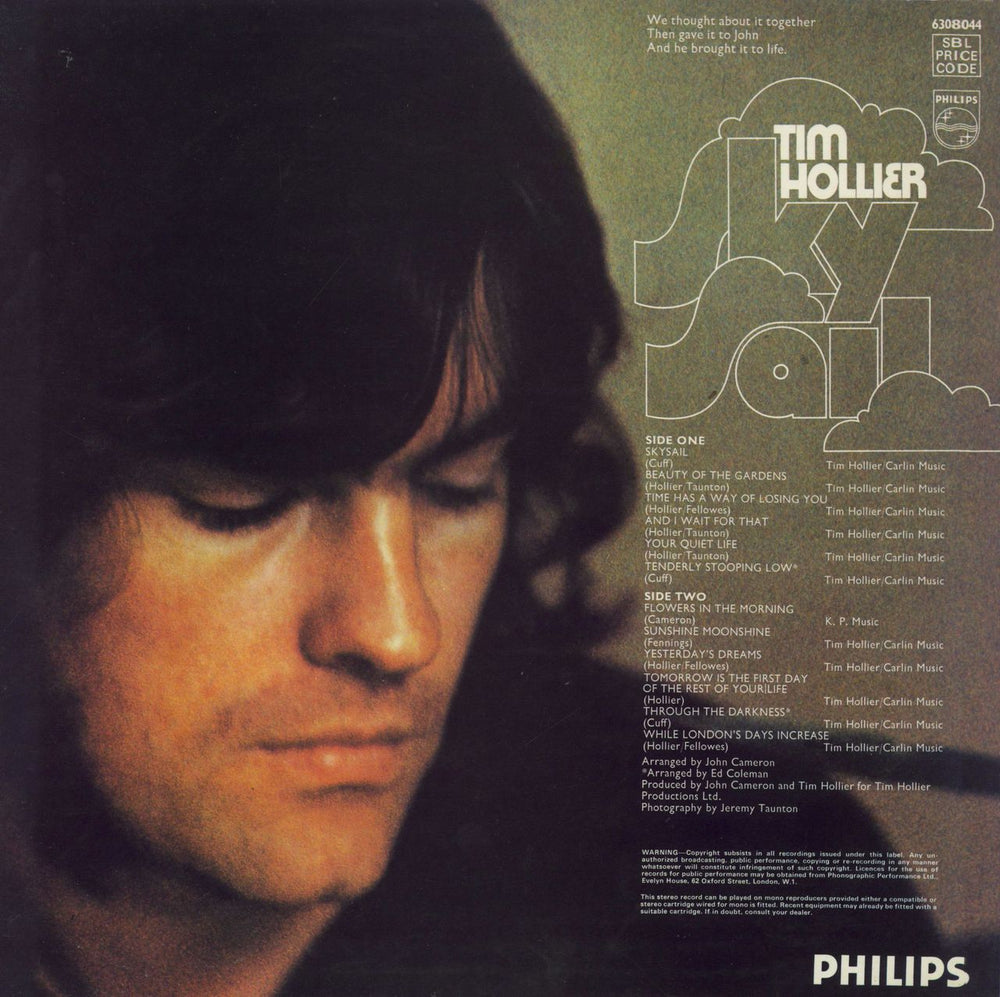 Tim Hollier Skysail UK vinyl LP album (LP record)