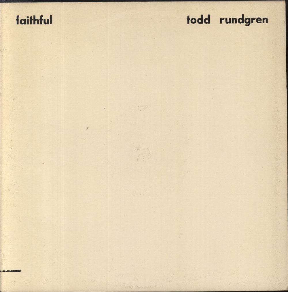 Todd Rundgren Faithful US vinyl LP album (LP record) BR6963