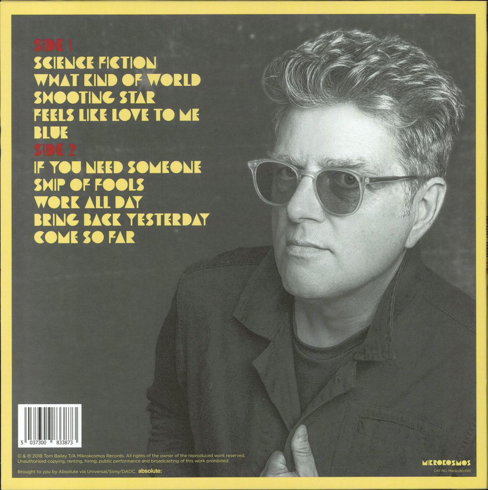 Tom Bailey Science Fiction - 1st [Mispress] UK vinyl LP album (LP record) 5037300833873