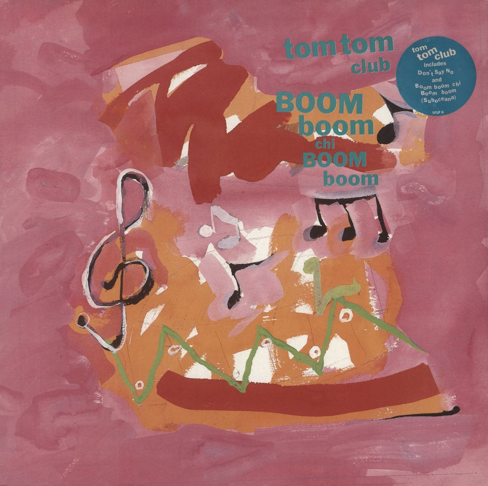 Tom Tom Club Boom Boom Chi Boom Boom - Stickered UK vinyl LP album (LP record) SFLP8