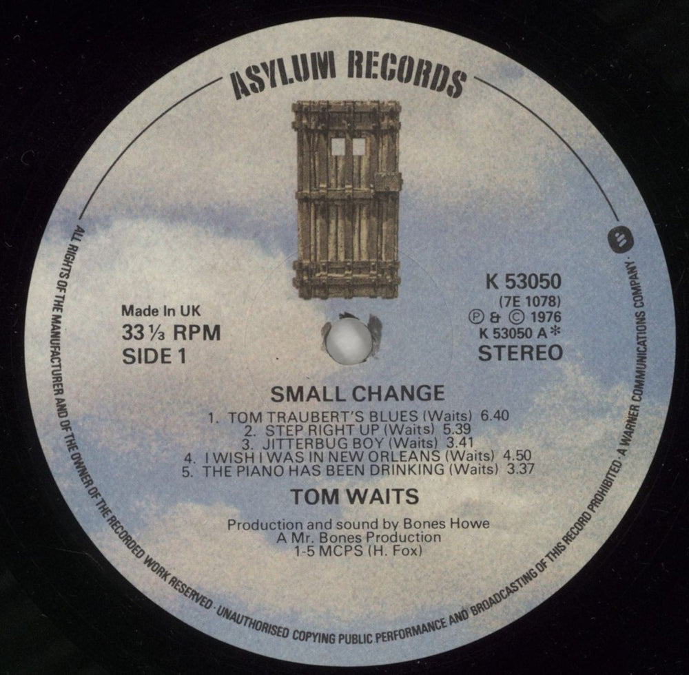 Tom Waits Small Change UK vinyl LP album (LP record) TMWLPSM337790