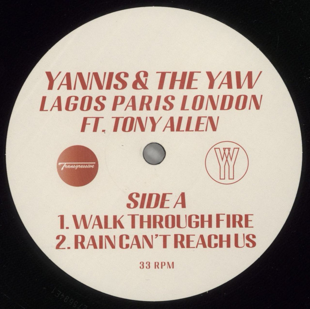 Tony Allen Lagos Paris London UK 12" vinyl single (12 inch record / Maxi-single) 5O212LA872429