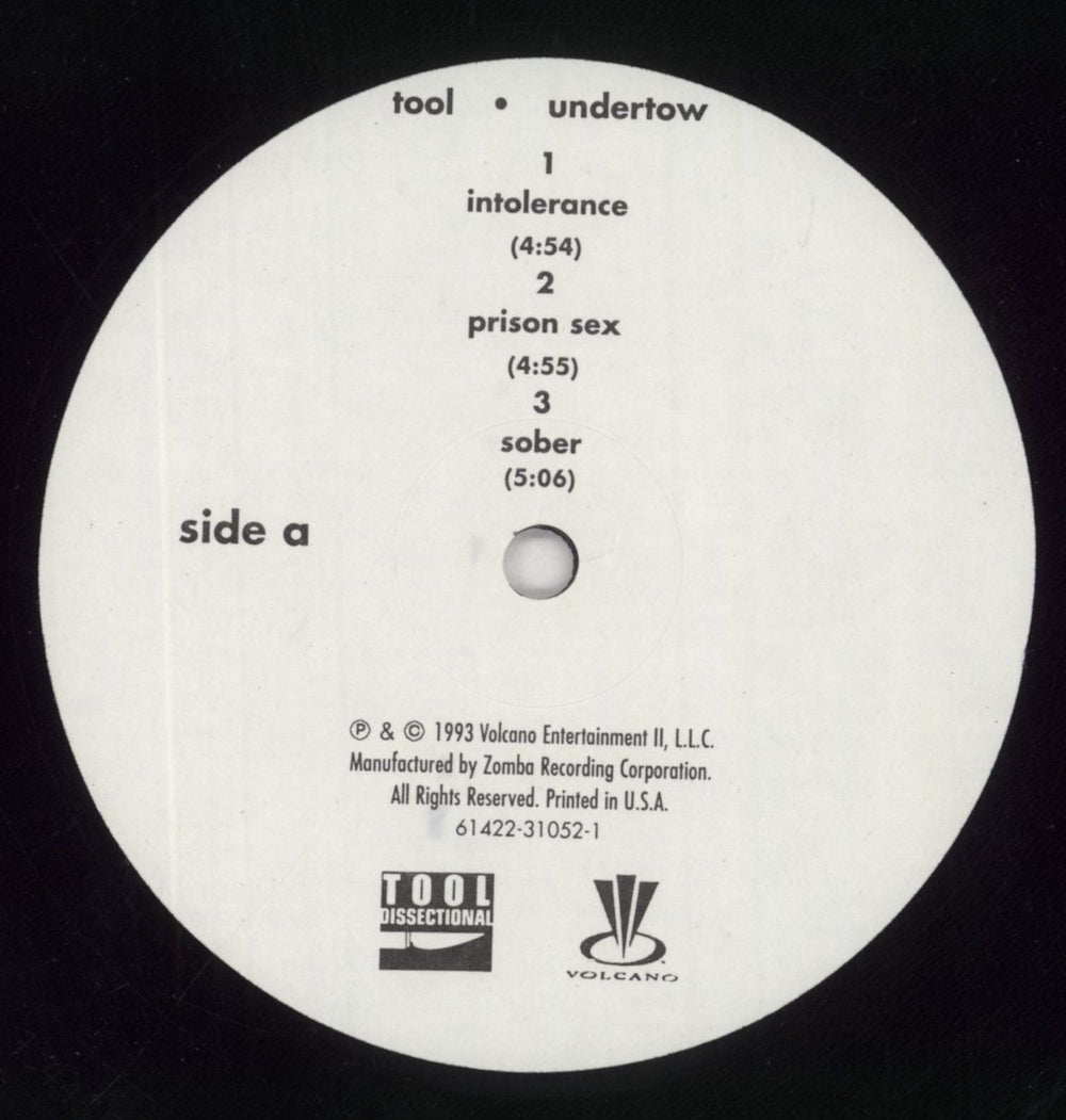 Tool Undertow US 2-LP vinyl record set (Double LP Album) OOT2LUN850543