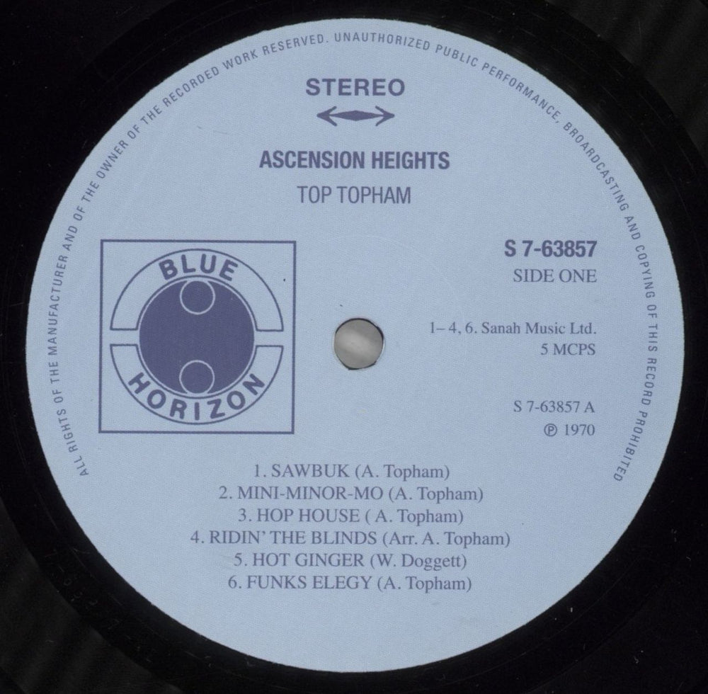 Top Topham Ascension Heights - 180gm Vinyl - Shrink + Sticker UK vinyl LP album (LP record) V66LPAS879510