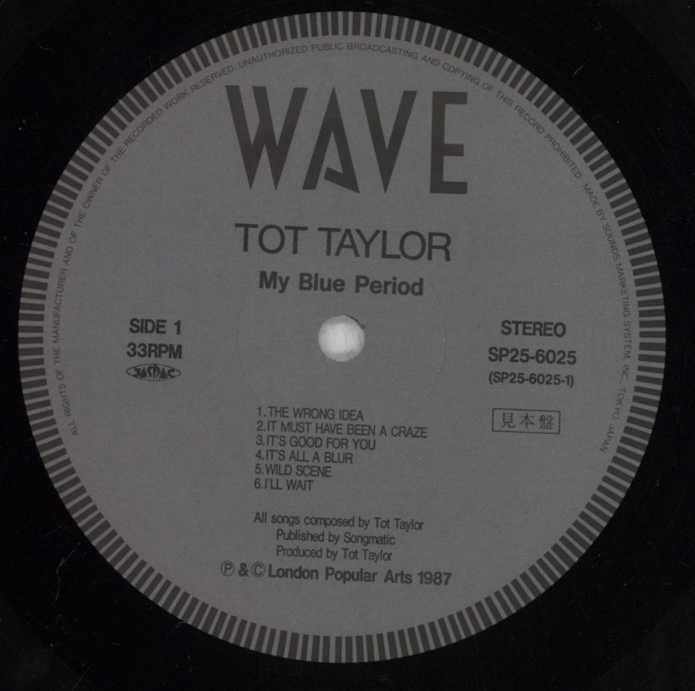 Tot Taylor My Blue Period - Promo Japanese Promo vinyl LP album (LP record) V8WLPMY835048