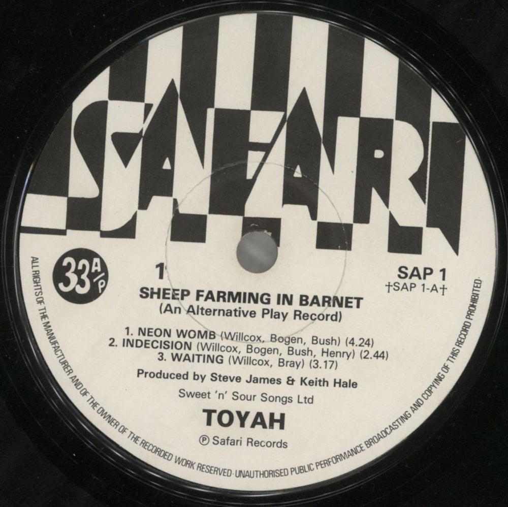 Toyah Sheep Farming In Barnet EP UK 7" vinyl single (7 inch record / 45) TYH07SH97718