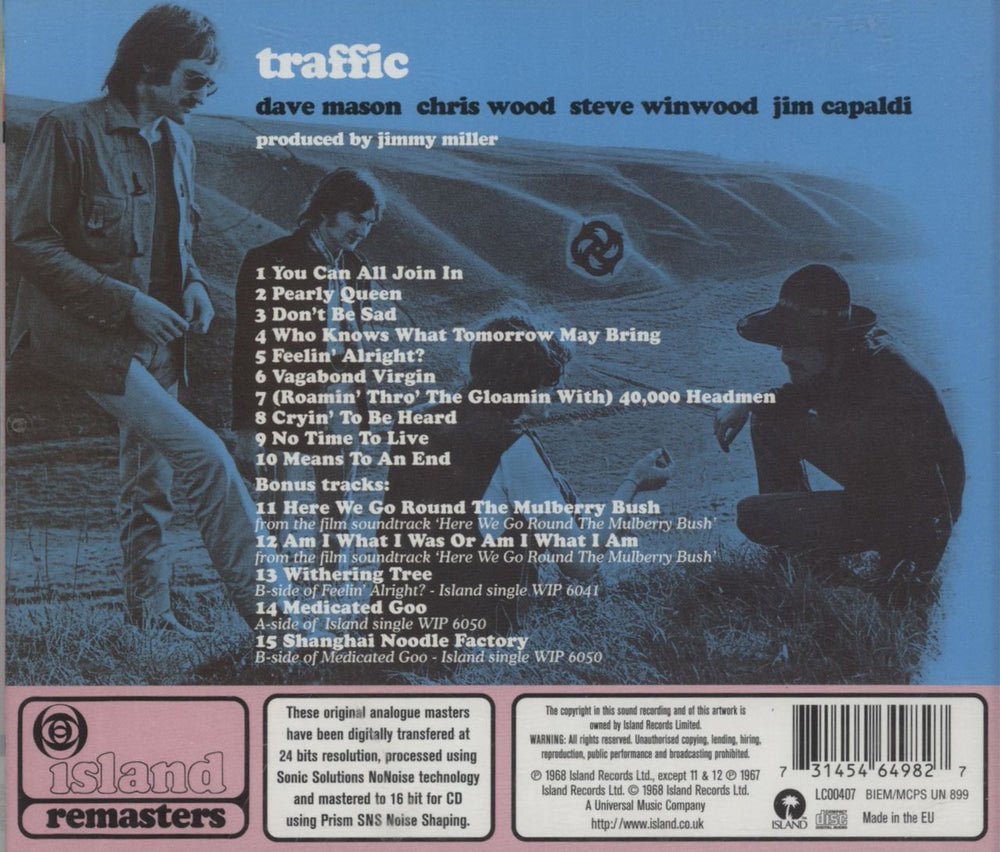 Traffic Traffic UK CD album (CDLP) 731454649827