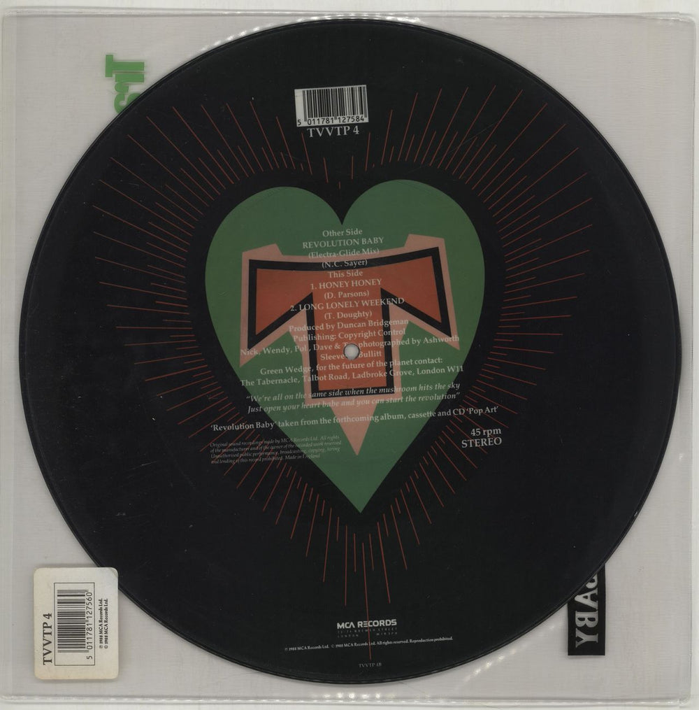 Transvision Vamp Revolution Baby UK 12" vinyl picture disc (12 inch picture record) TVV2PRE21626