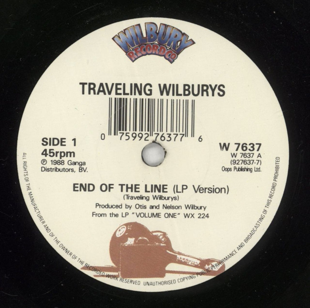Traveling Wilburys End Of The Line UK 7" vinyl single (7 inch record / 45) TRV07EN44757