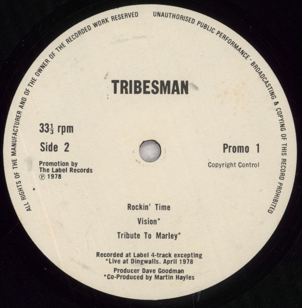 Tribesman Wonder Wolf UK Promo 12" vinyl single (12 inch record / Maxi-single) VR512WO848483