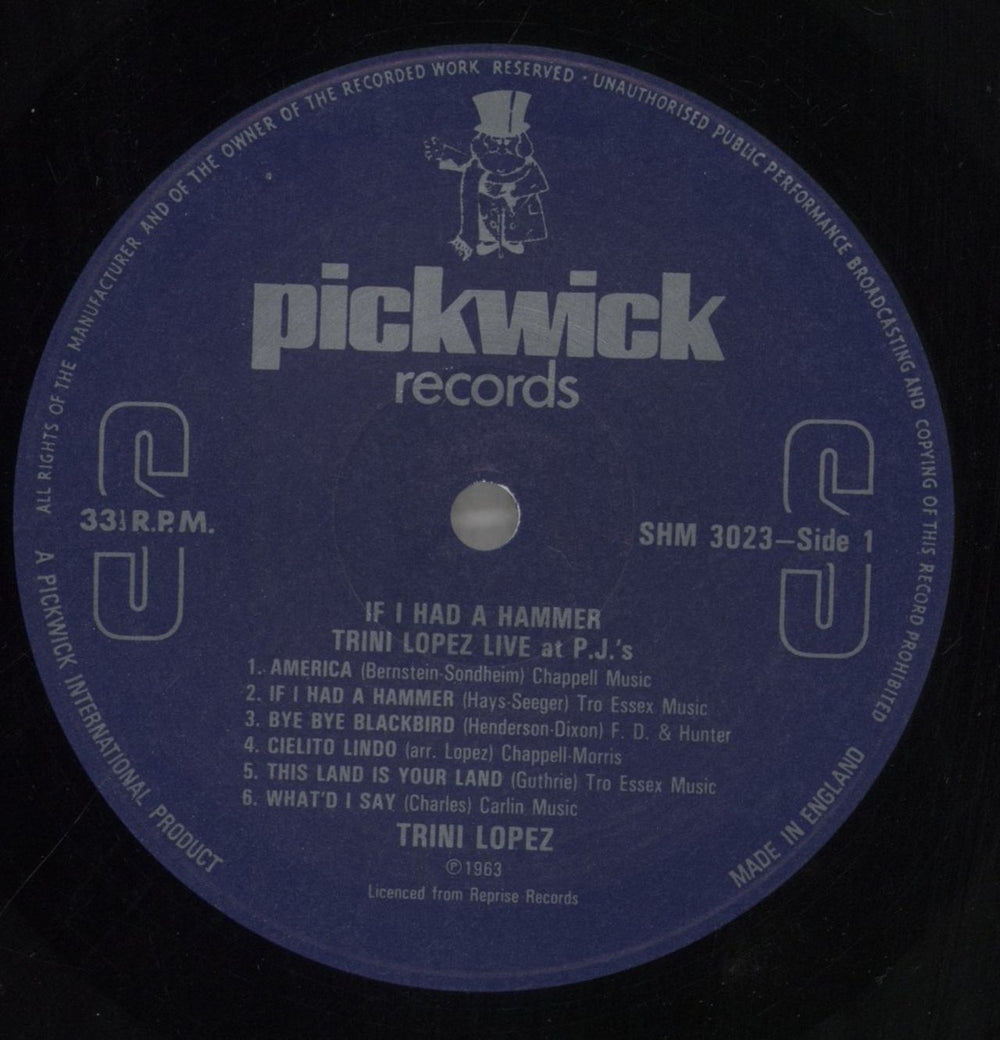 Trini Lopez If I Had A Hammer UK vinyl LP album (LP record) TE1LPIF859011