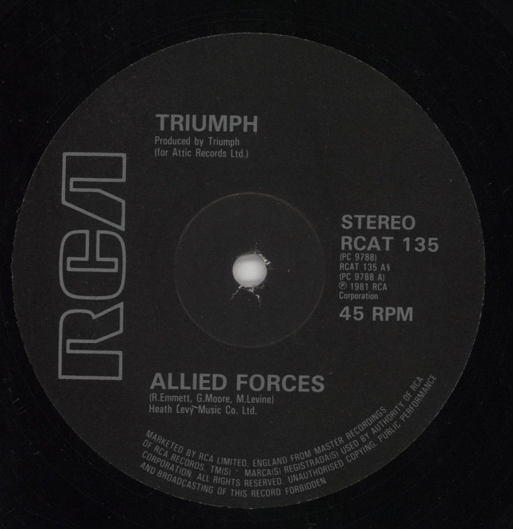 Triumph Allied Forces UK 12" vinyl single (12 inch record / Maxi-single) UMP12AL465634