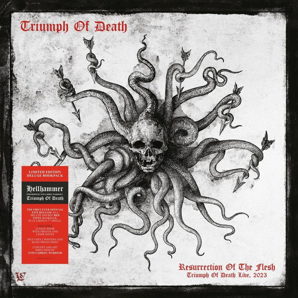 Triumph Of Death Resurrection Of The Flesh - Red Vinyl + Bonus 7" - Sealed UK 2-LP vinyl record set (Double LP Album) NOISE118DLP7X