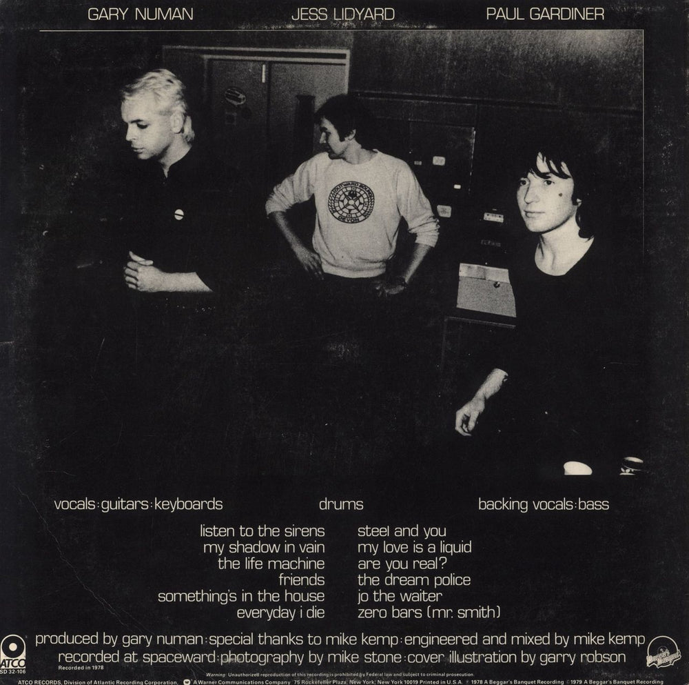 Tubeway Army First Album US Promo vinyl LP album (LP record)