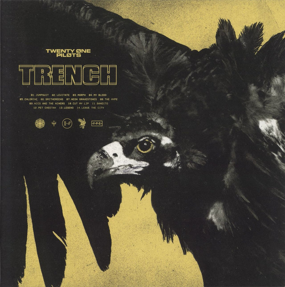 Twenty One Pilots Trench - Olive Vinyl UK 2-LP vinyl record set (Double LP Album) 7567-86549-9