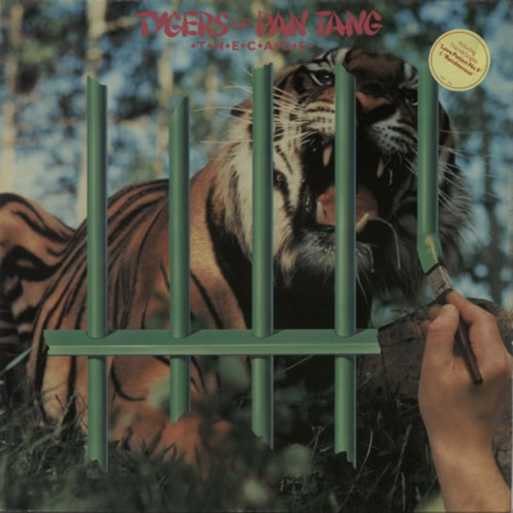 Tygers Of Pan Tang The Cage - Hype-stickered UK vinyl LP album (LP record) MCF3150