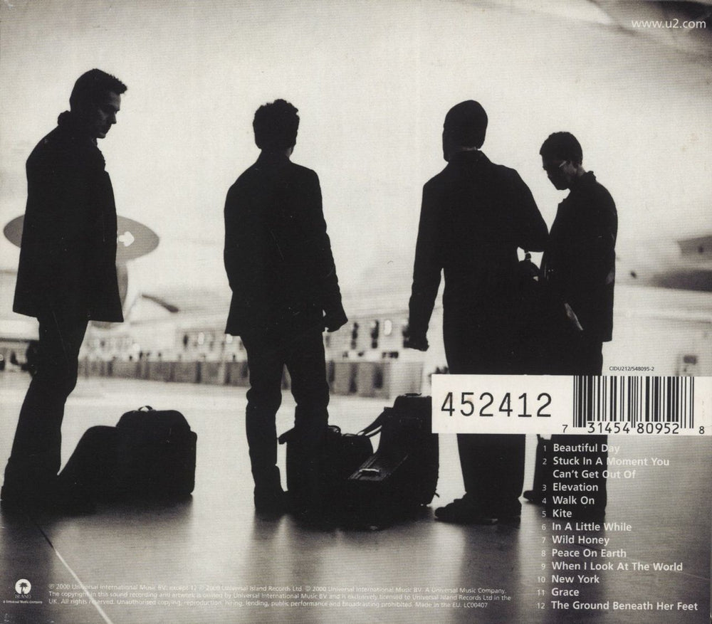 U2 All That You Can't Leave Behind - Numbered UK CD album (CDLP) 731454809528