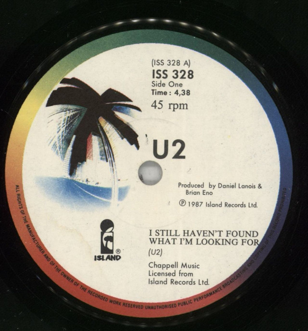 U2 I Still Haven't Found What I'm Looking For South African 7" vinyl single (7 inch record / 45) U-207IS864102