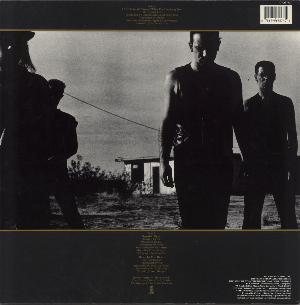 U2 I Still Haven't Found What I'm Looking For US 12" vinyl single (12 inch record / Maxi-single) 075679675705