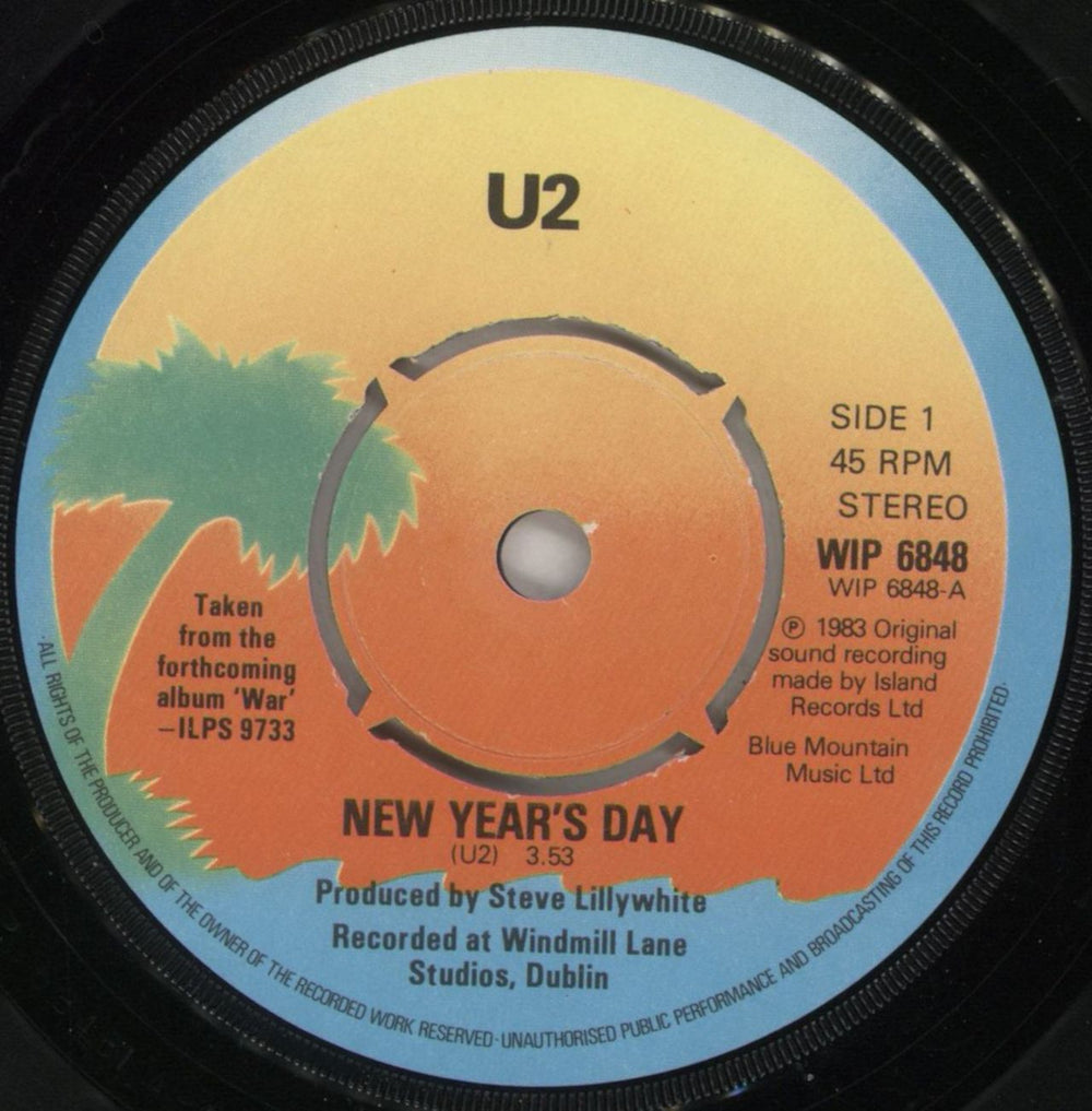 U2 New Year's Day - P/S - 4pr UK 7" vinyl single (7 inch record / 45) U-207NE33933