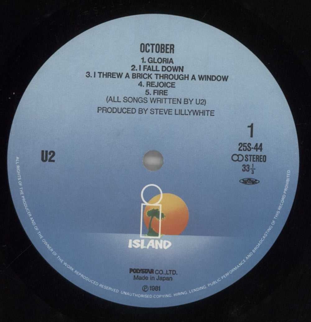 U2 October Japanese vinyl LP album (LP record) U-2LPOC127302