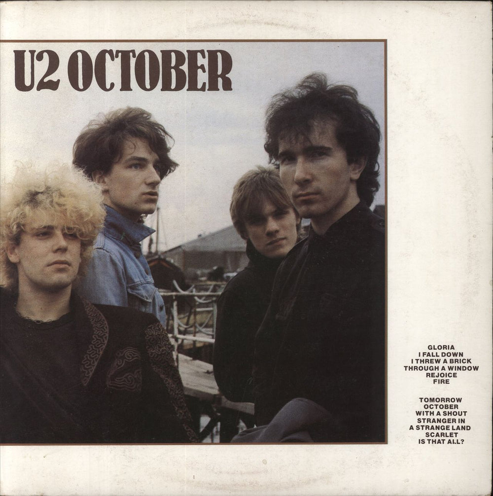 U2 October - VG Portugese vinyl LP album (LP record) 10.204185.48