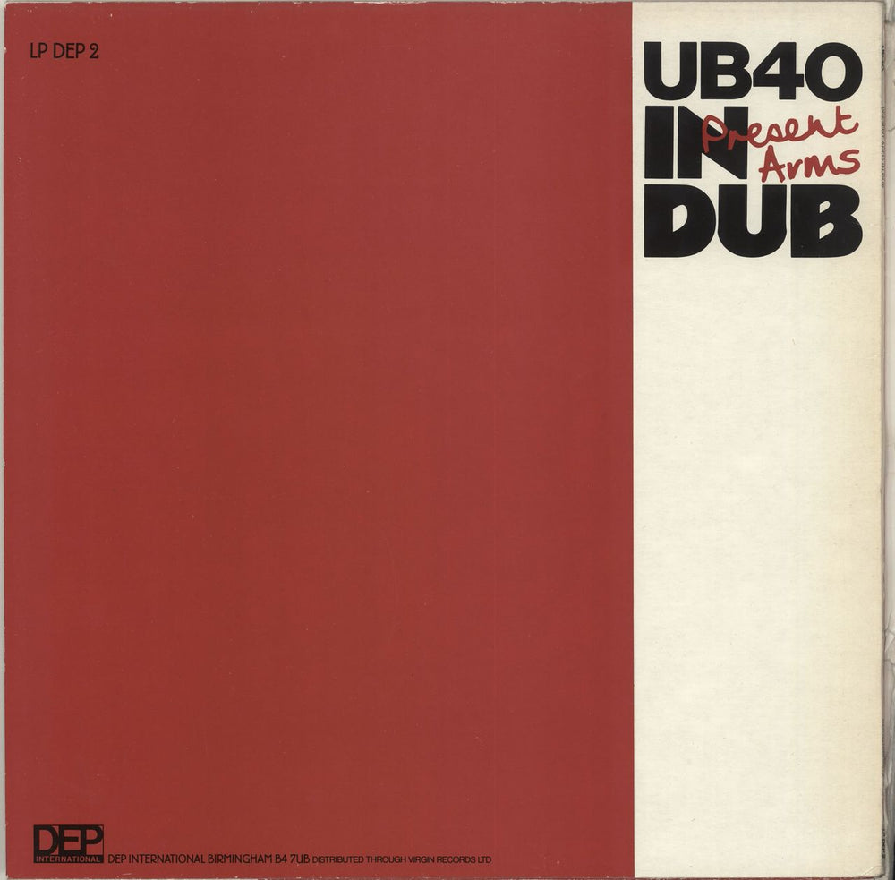 UB40 Present Arms In Dub UK vinyl LP album (LP record)