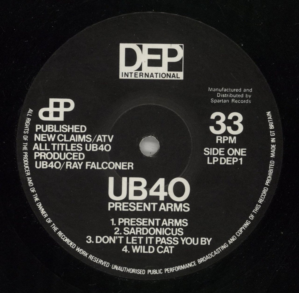 UB40 Present Arms + 12" UK vinyl LP album (LP record) UB4LPPR340186
