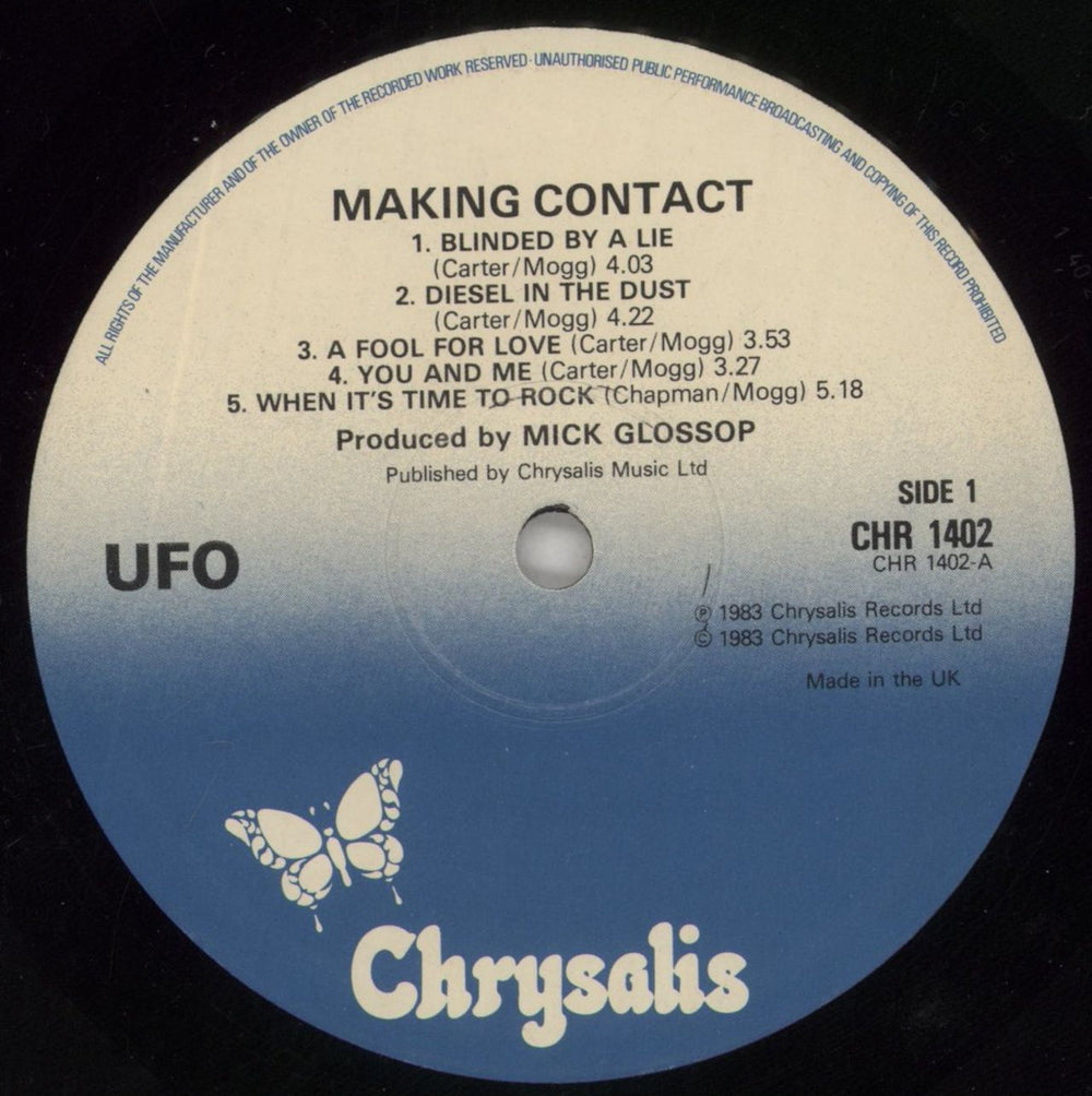 UFO Making Contact UK vinyl LP album (LP record) UFOLPMA340065