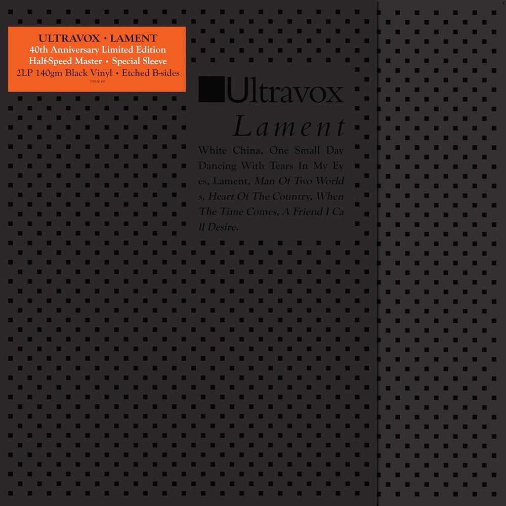 Ultravox Lament - 40th Anniversary Half Speed Master - Etched B-sides - Sealed UK 2-LP vinyl record set (Double LP Album) CDLH1459