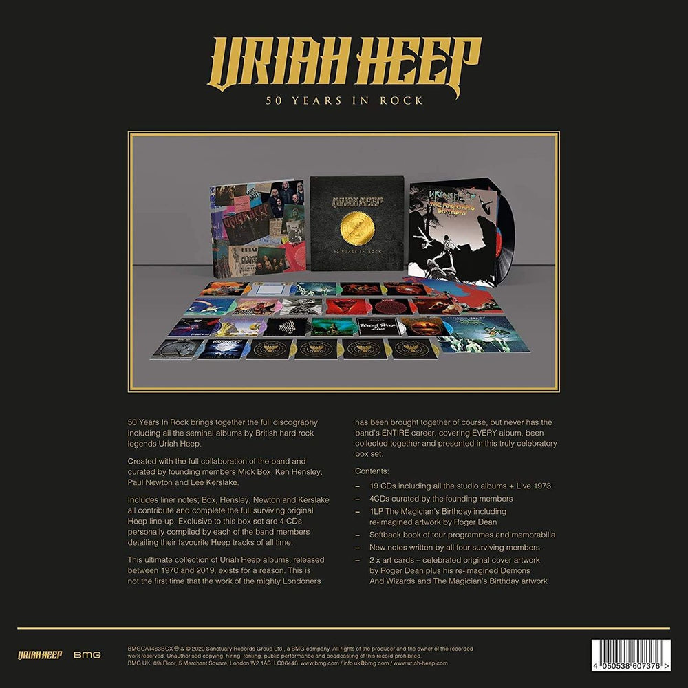 Uriah Heep 50 Years In Rock UK CD Album Box Set URIDXYE834058