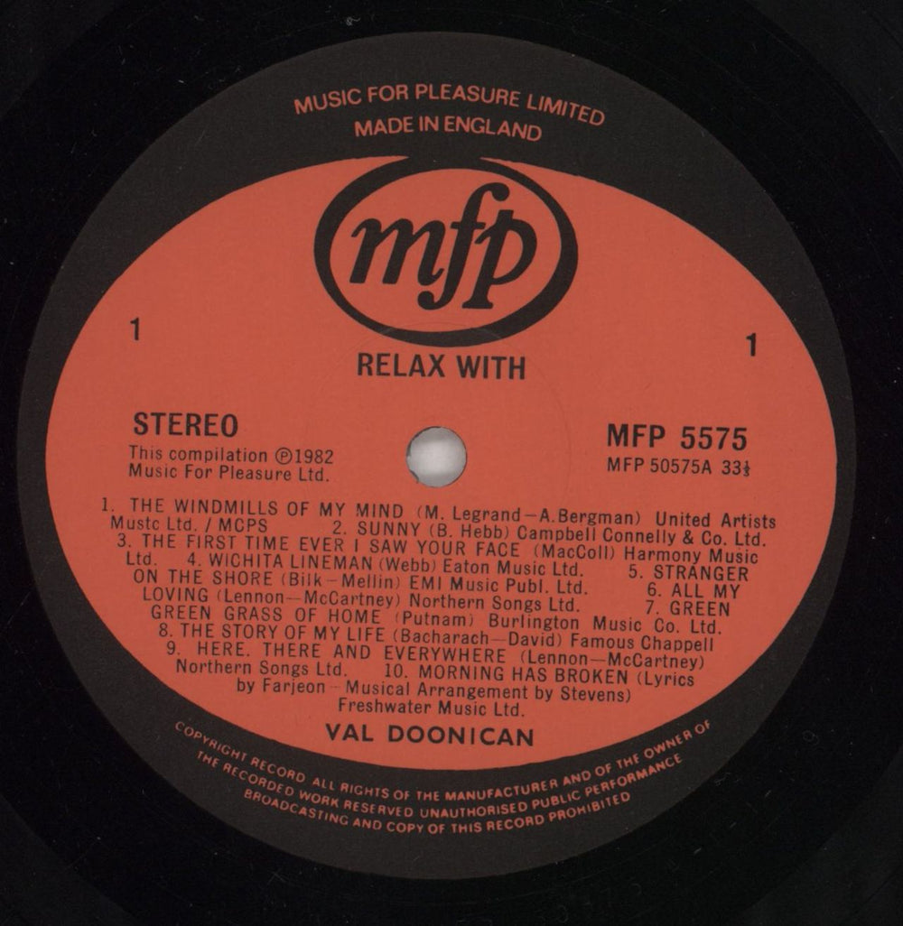 Val Doonican Relax With Val Doonican - 20 Beautiful Songs UK vinyl LP album (LP record) VA2LPRE858404