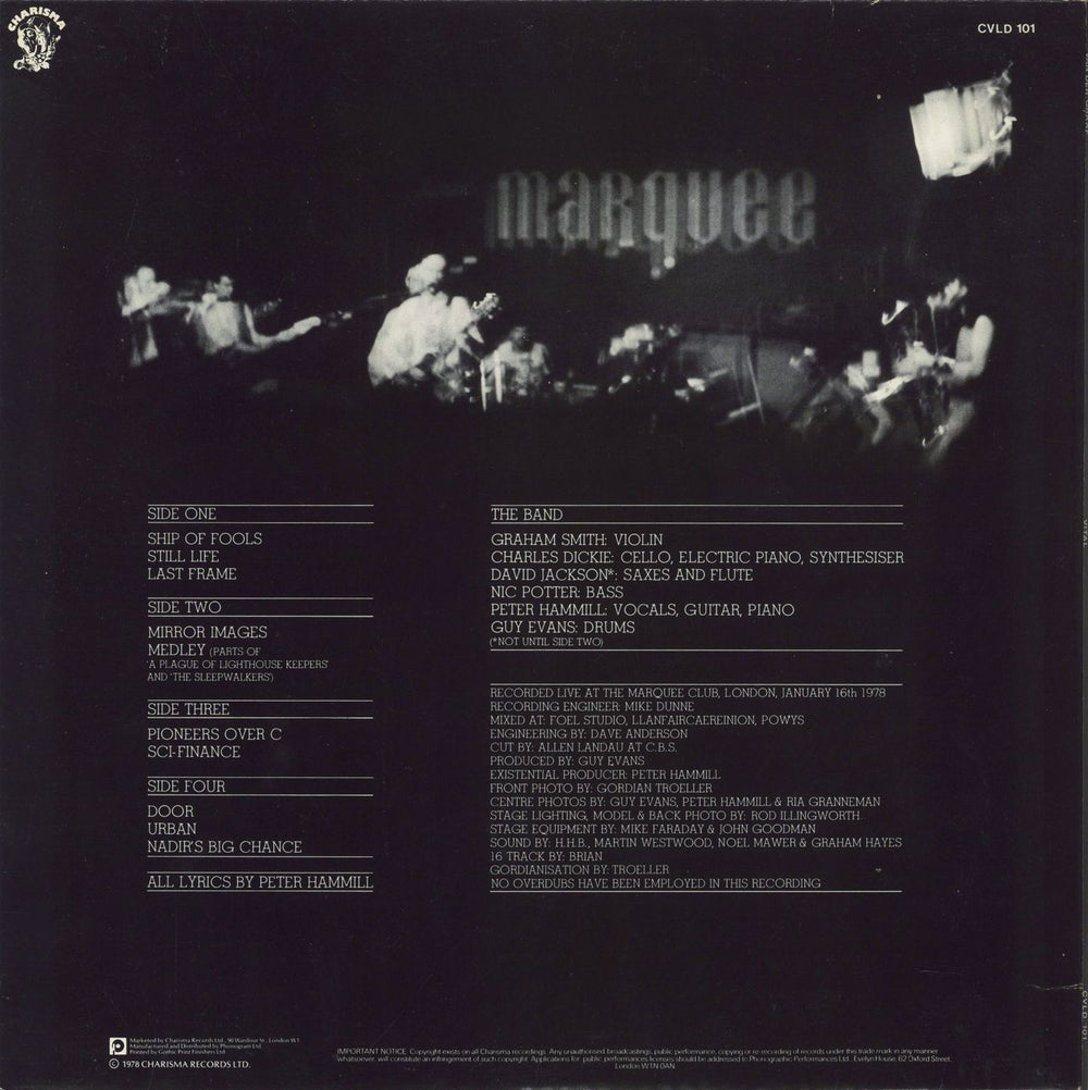 Van Der Graaf Generator Vital UK 2-LP vinyl record set (Double LP Album)