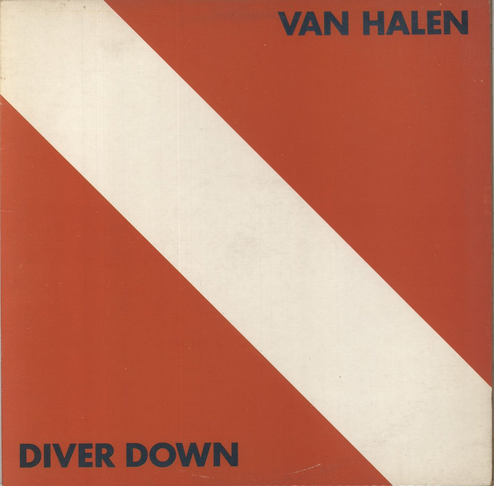 Van Halen Diver Down + Inner - EX UK vinyl LP album (LP record) K57003