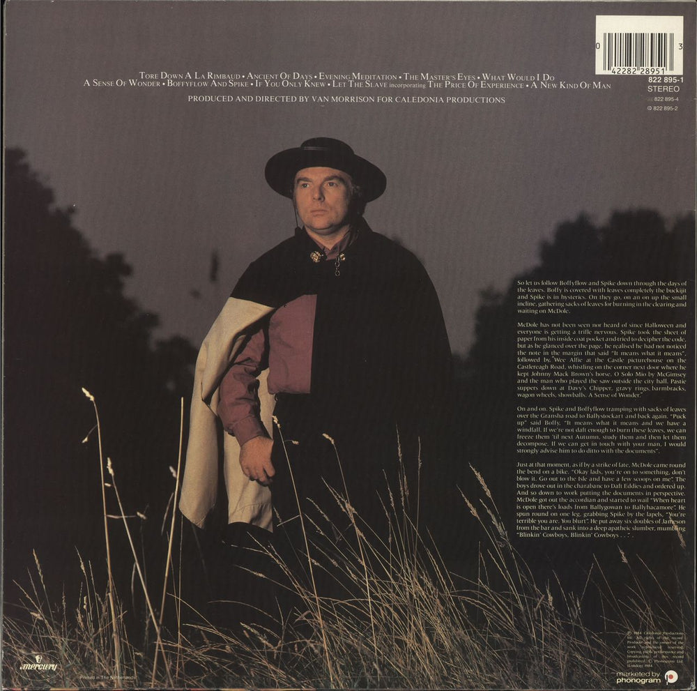 Van Morrison A Sense Of Wonder Dutch vinyl LP album (LP record) 042282289513