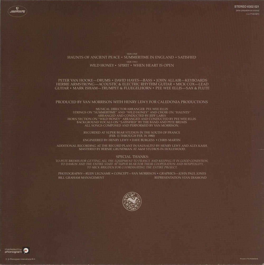 Van Morrison Common One Dutch vinyl LP album (LP record)