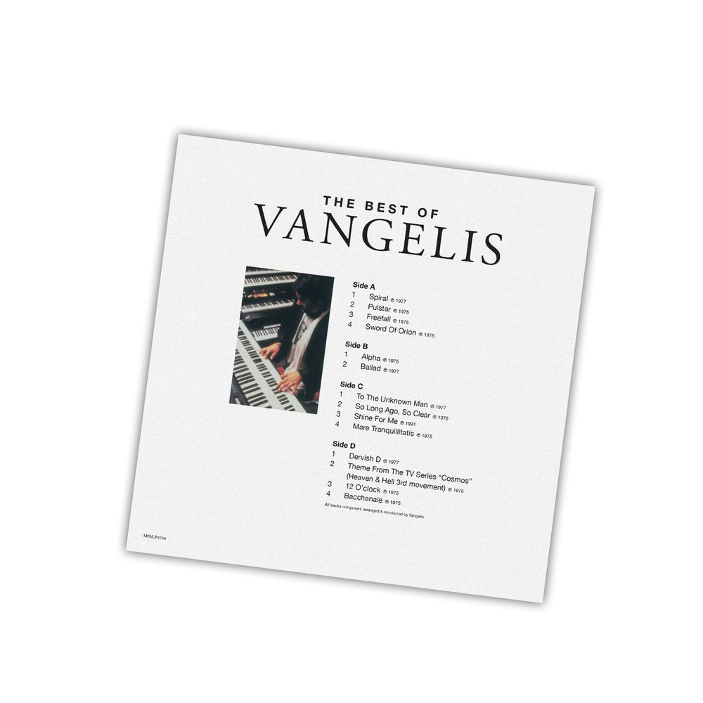 Vangelis The Best Of Vangelis - White Vinyl 180 Gram UK 2-LP vinyl record set (Double LP Album)
