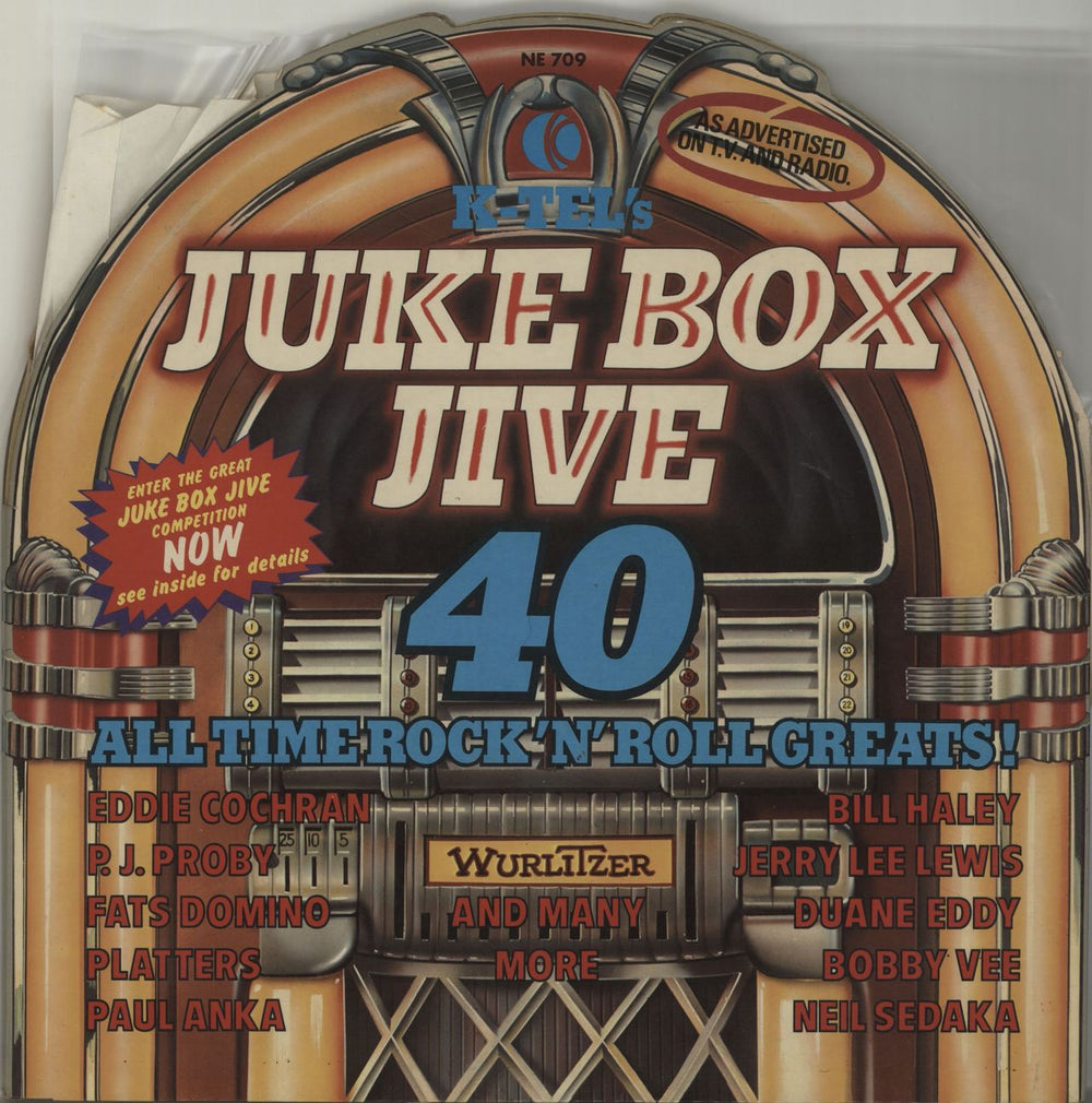 Various-50s/Rock & Roll/Rockabilly Juke Box Jive - 40 All Time Rock 'N' Roll Greats! UK 2-LP vinyl record set (Double LP Album) NE709