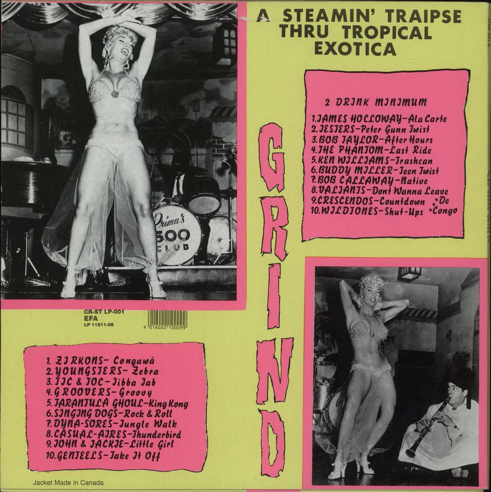 Various-50s/Rock & Roll/Rockabilly Las Vegas Grind! - Yellow Label US vinyl LP album (LP record)