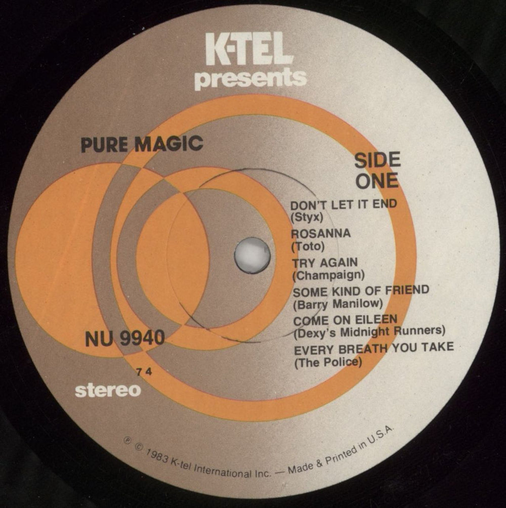 Various-60s & 70s Pure Magic US vinyl LP album (LP record) SVALPPU861023